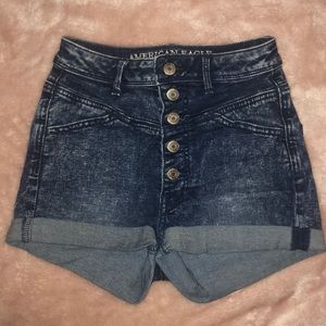American eagle super stretch jean shorts